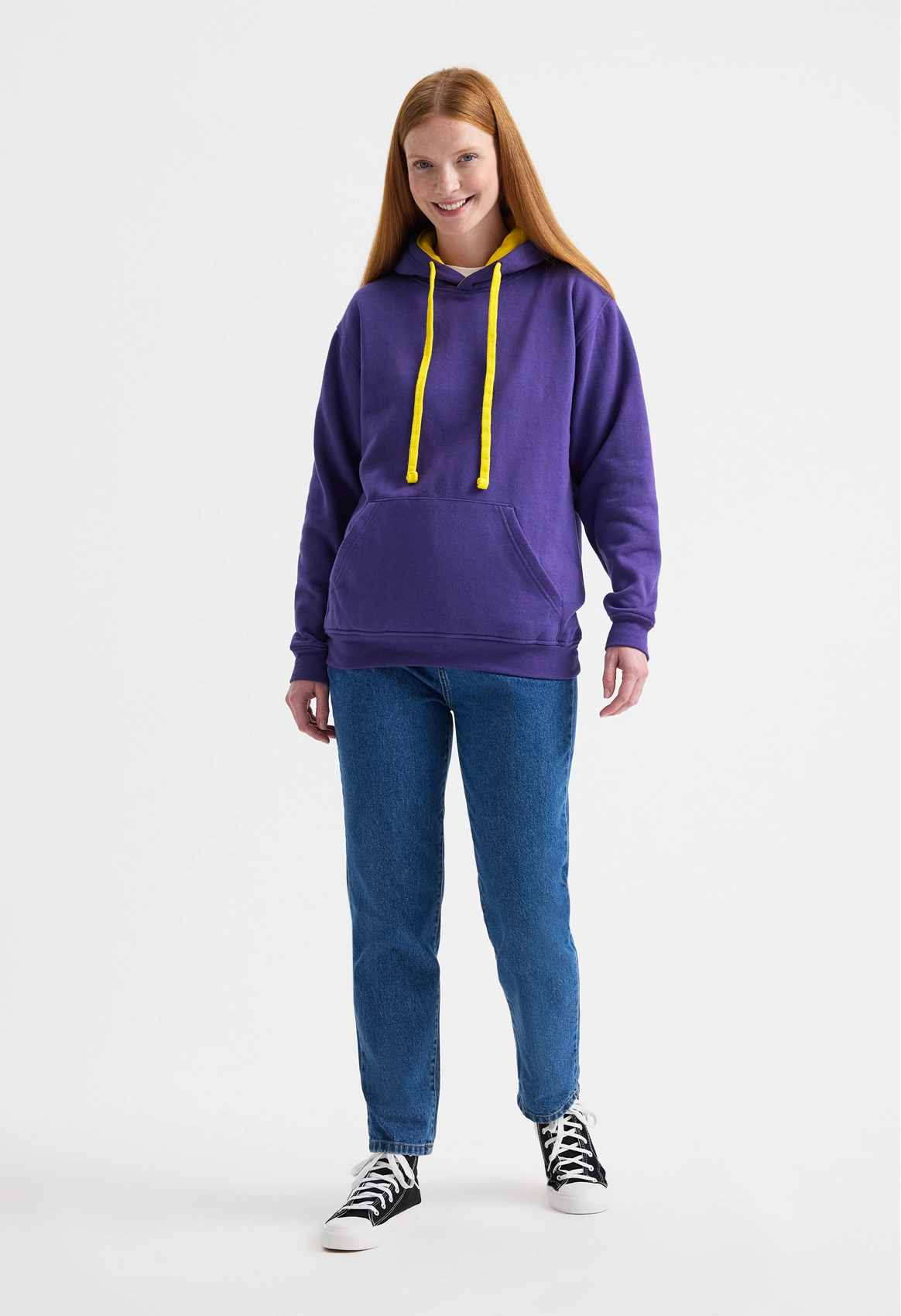 Contrast Hooded Sweatshirt