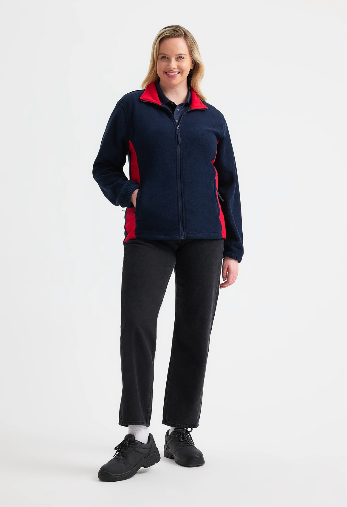 Two Tone Full Zip Fleece Jacket