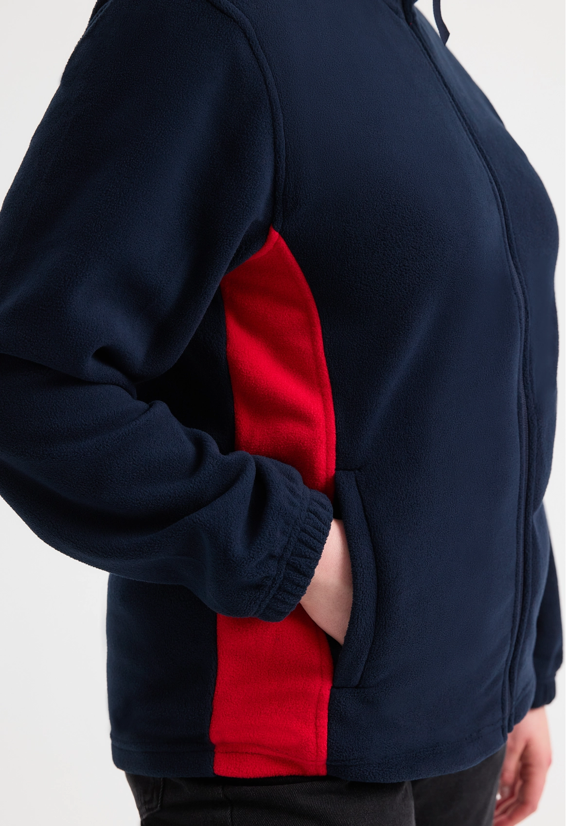 Two Tone Full Zip Fleece Jacket